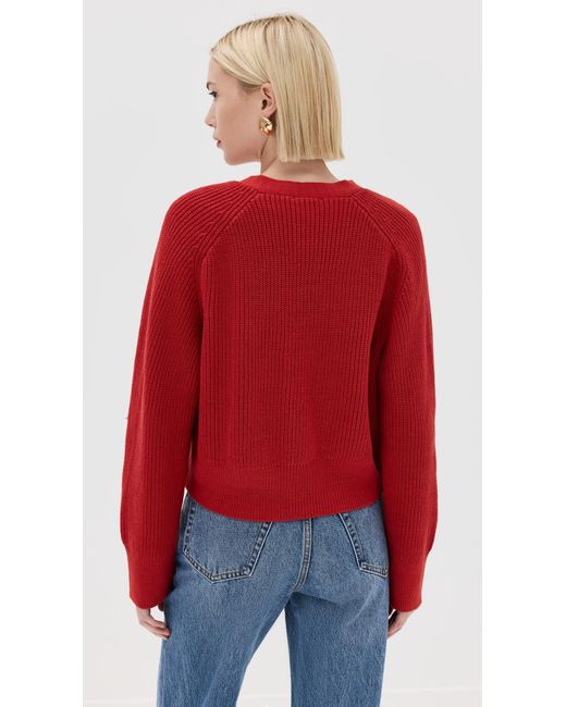Reformation Red Reforation Jea Cotton Cardigan Undried Toato