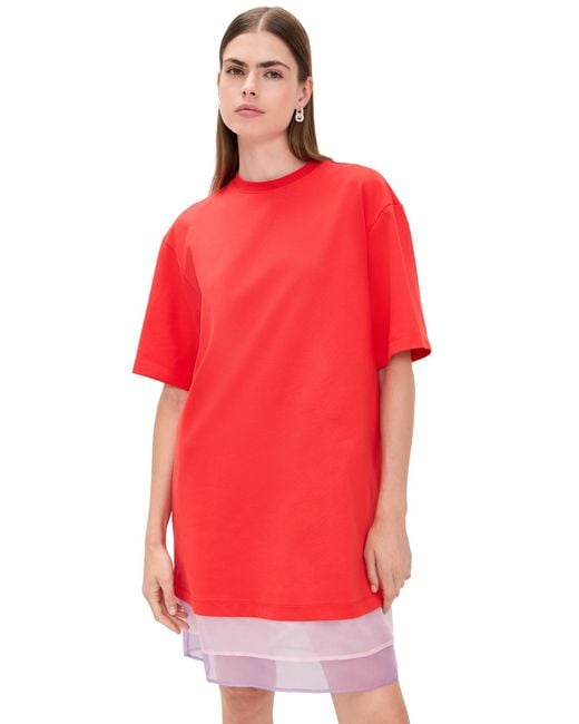 MSGM Layered T-Shirt Dress | Lyst Canada