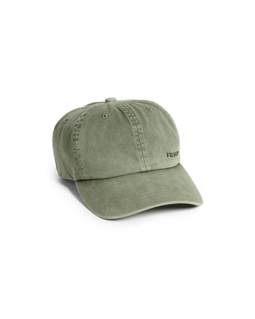 Filson Green Washed Low-Profile Logger Cap for men