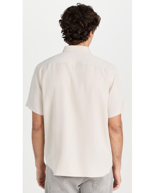 Theory White Irving Hort Leeve Hirt New And for men