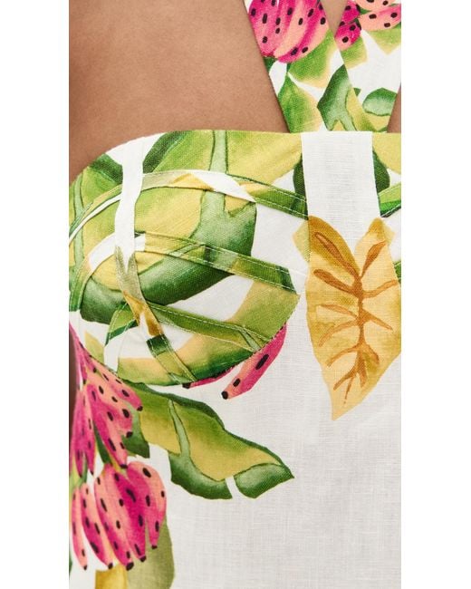 FARM Rio Summer Foliage Scarf Midi Dress | Lyst