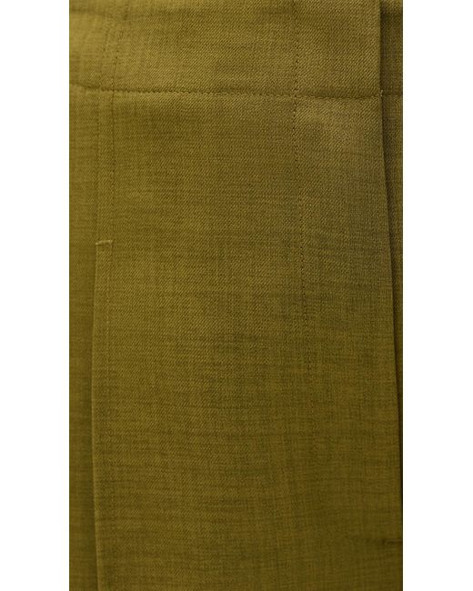 Theory Green Deep Pleat Pants