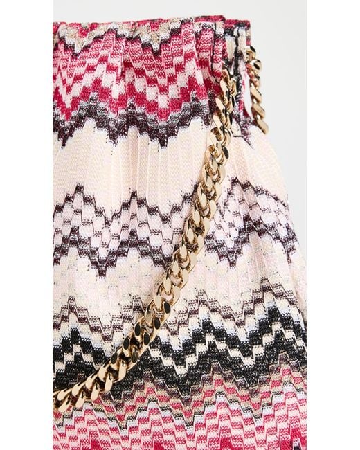 Missoni Pink Drawstring Pouch Chain