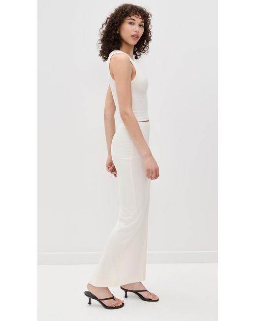ÉTERNE White Square Neck Tank