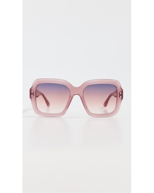 Isabel Marant Oversized White Frame Sunglasses with Pink Gradient Lenses Isabel Marant Sunglasses IM-0173-S 7AP/3X main image 2