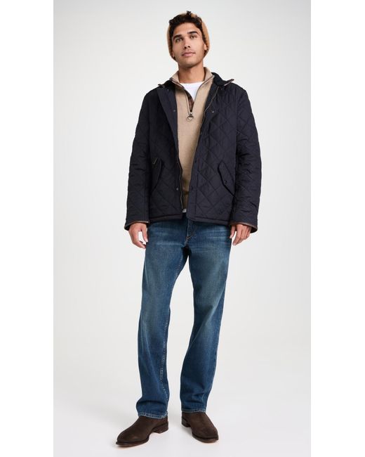 Barbour Blue Powell Quilted Jacket for men
