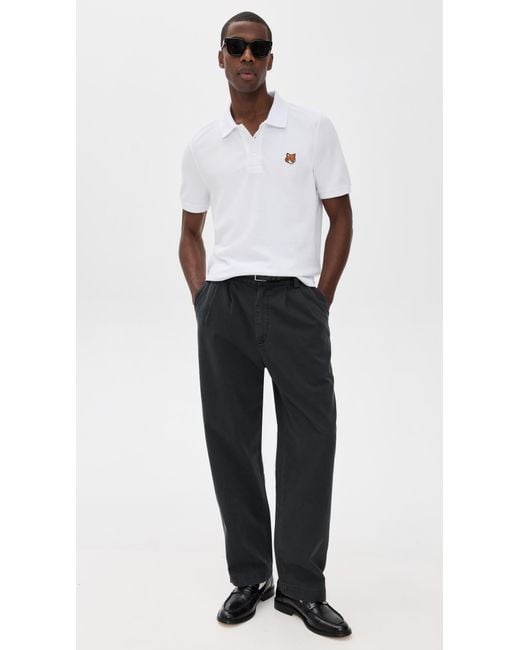 Maison Kitsuné White Fox Head Patch Regular Polo for men
