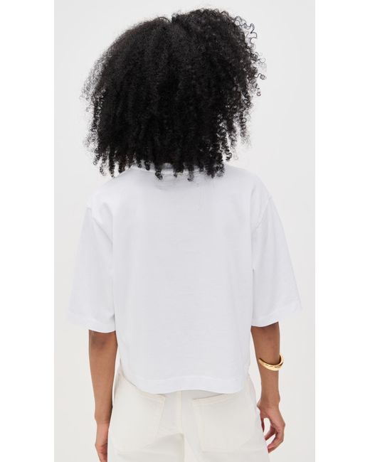 Enza Costa White Supima Structured Tee