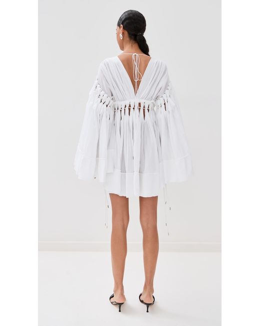 Christopher Esber White Sirocco Cotton Muslin Dress