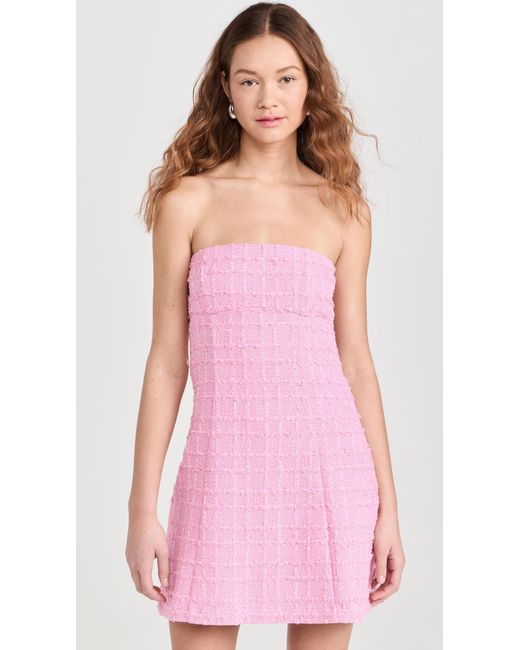 Amanda Uprichard Pink Aanda Uprichard Kesey Dress In Tweed