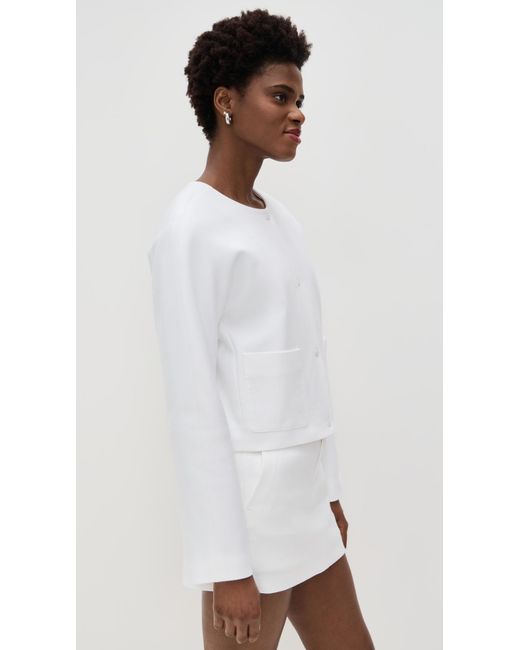 Vince White Collarless Jacket