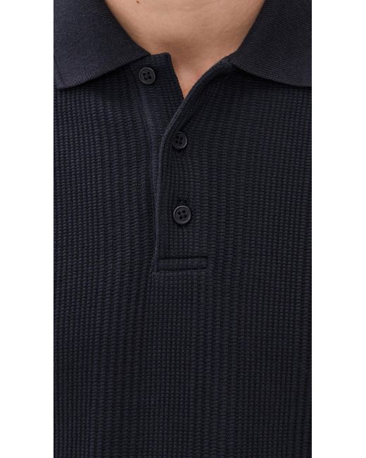 Vince Blue Variegated Texture Polo for men