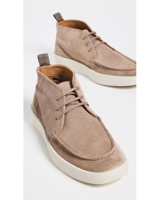 Boss White Clay Suede Desert Boots for men