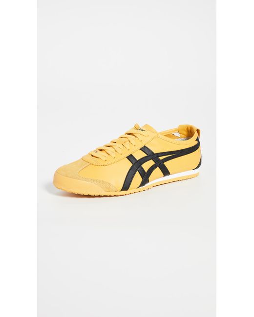 Onitsuka Tiger Leather Mexico 66 Sneakers in Yellow/Black (Yellow) - Lyst