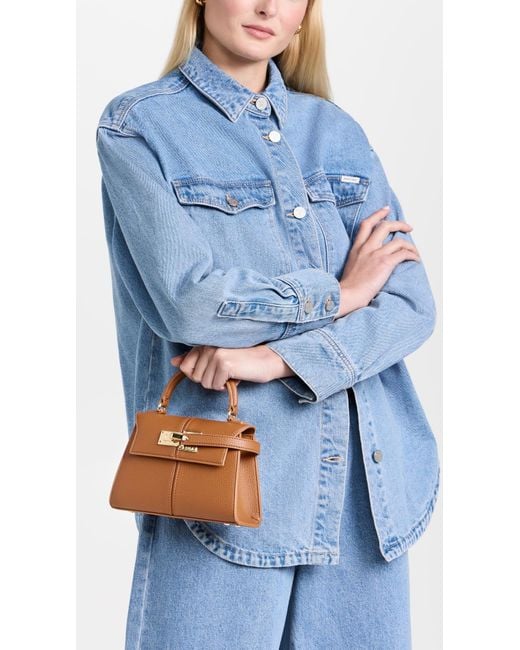 JW PEI Elise Faux Leather Top Handle Bag in Brown | Lyst