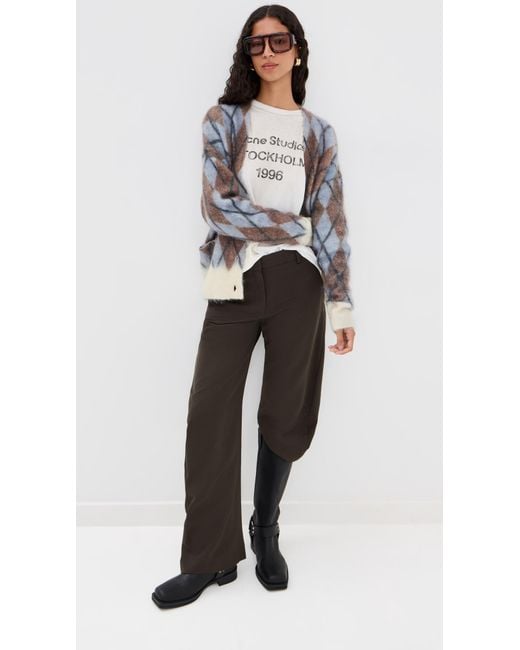 Acne Multicolor Mohair Knit Cardigan