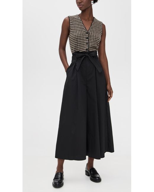 L'Agence Black Lowen Paperbag Crop Pants