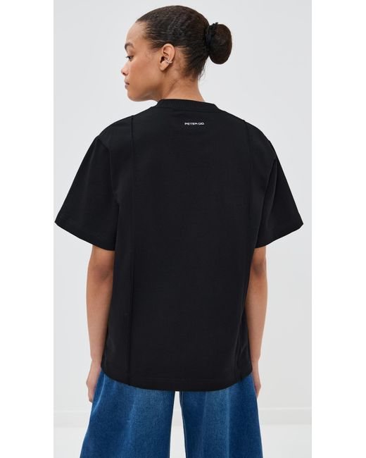 Peter Do Black Creased Oversized Tee