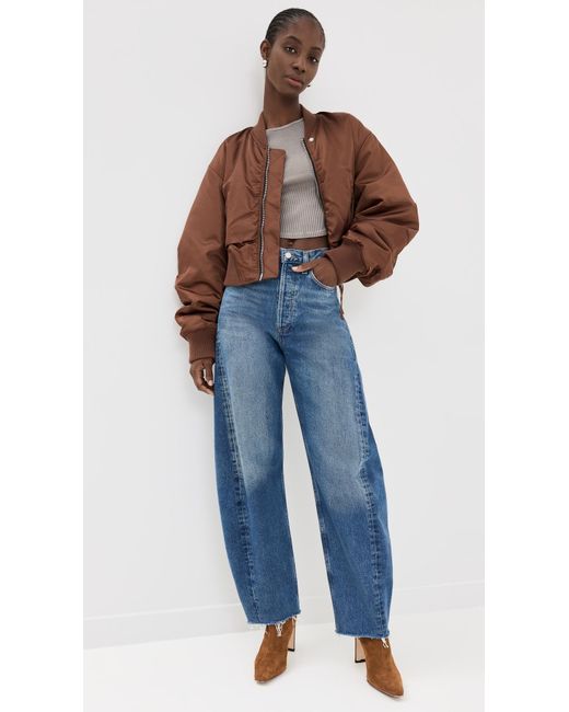 Agolde Brown Jett Bomber Jacket