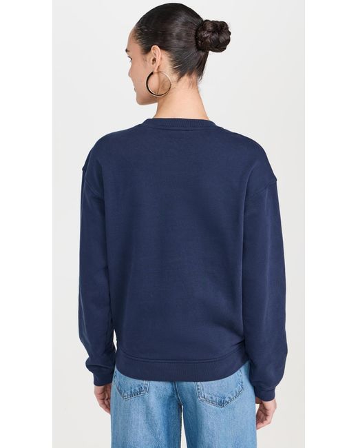 FRAME Blue X Ritz Late Check Out Crew Neck Sweatshirt