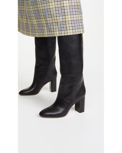 black knee boots with heel