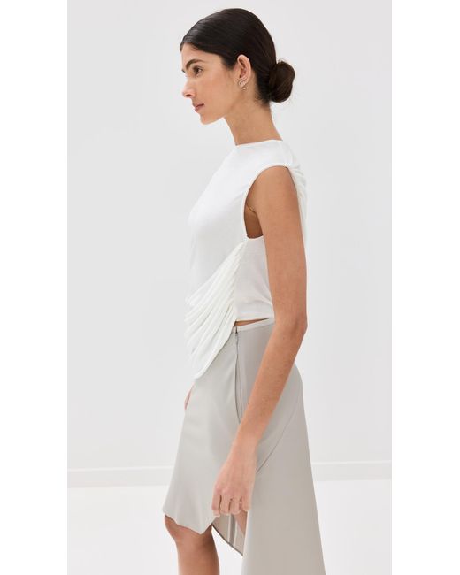 Anna October White Florence Draped Top