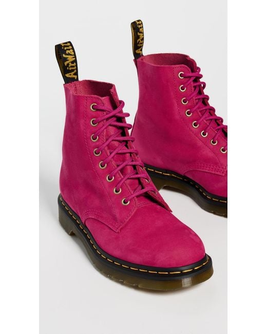 Dr. Martens Red 1460 Pascal Milled Nubuck Boots