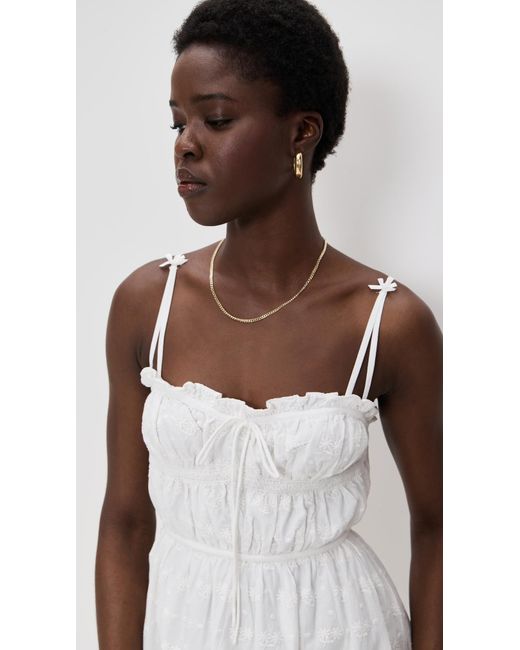 For Love & Lemons Edie Eyelet Slip Dress in White | Lyst