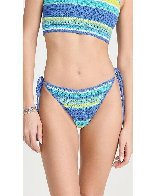 Ganni Blue Crochet String Bikini Briefs
