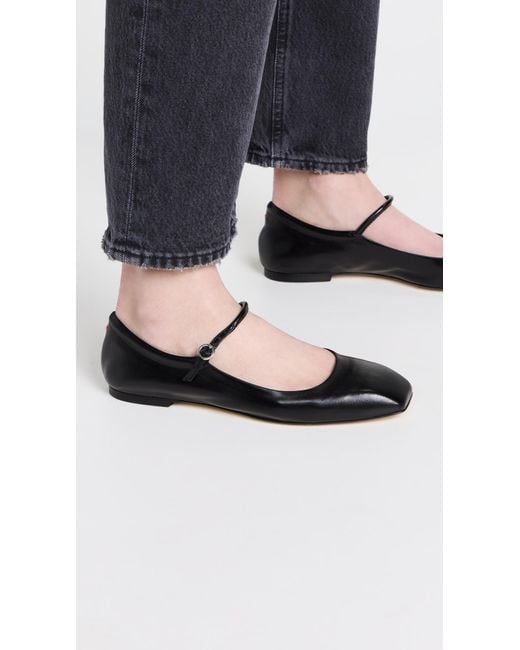 Aeyde Black Uma Mary Jane Flats