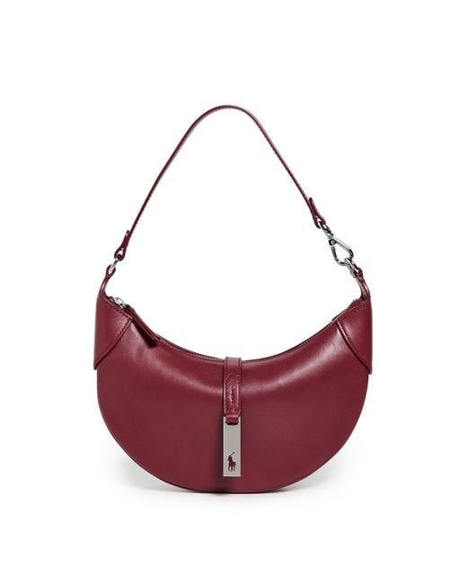 Polo Ralph Lauren Purple Sport Calf Polo Id Mini Shoulder Bag