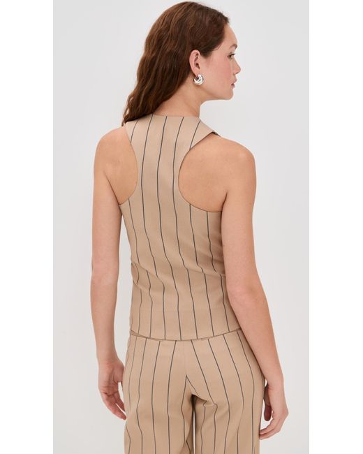 Rosie Assoulin Natural All Buttoned Up Vest