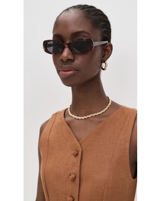 Illesteva Black Shirley 51 Sunglasses