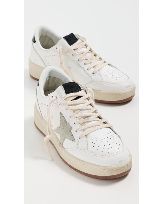 Golden Goose Deluxe Brand White Ballstar 2 Leather Upper And Spur Suede Star Shiny Leather Heel