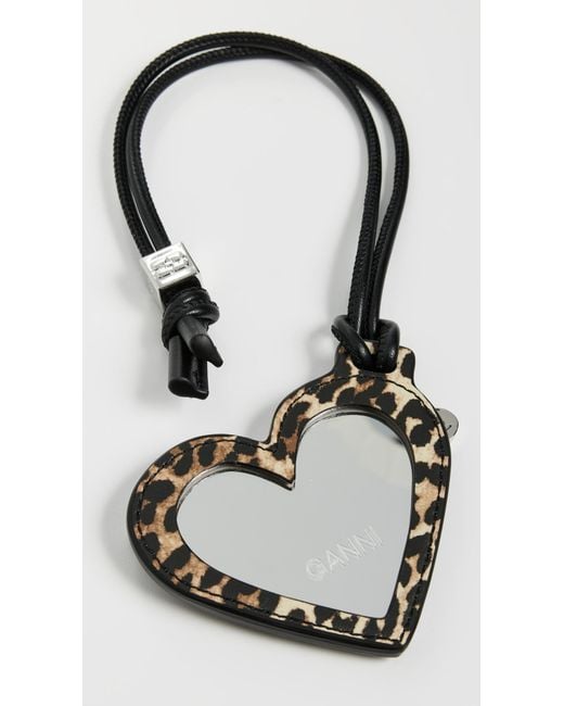 【関税&送料込】Ganni Heart-Shaped Mirror Bou Black Black Black GANNI Bou Heart Mirror | GANNI US