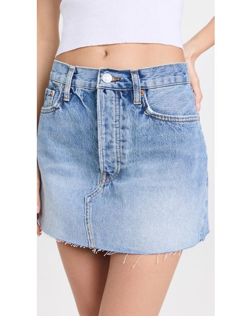 RE/DONE Denim 90s Miniskirt in Faded Blue (Blue) | Lyst Canada
