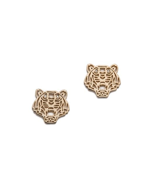 KENZO Metallic Mini Tiger Earrings