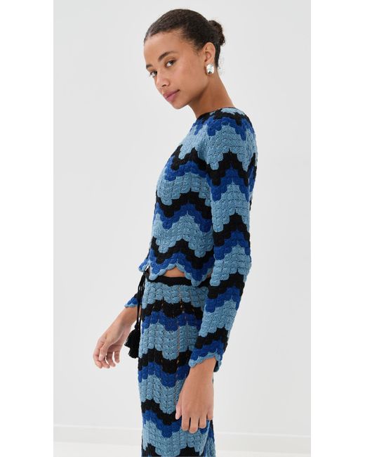Escvdo Blue Safi Top
