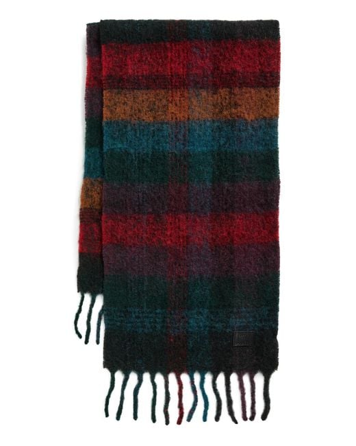 Paul Smith Red Chunky Check Scarf for men