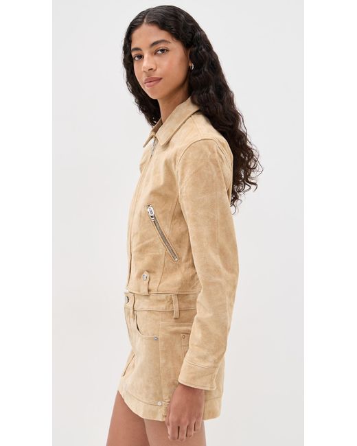 Blank NYC Natural Cinnamon Crunch Suede Jacket