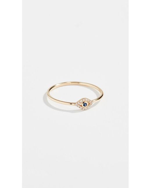 Sydney Evan Metallic Small Evil Eye Ring