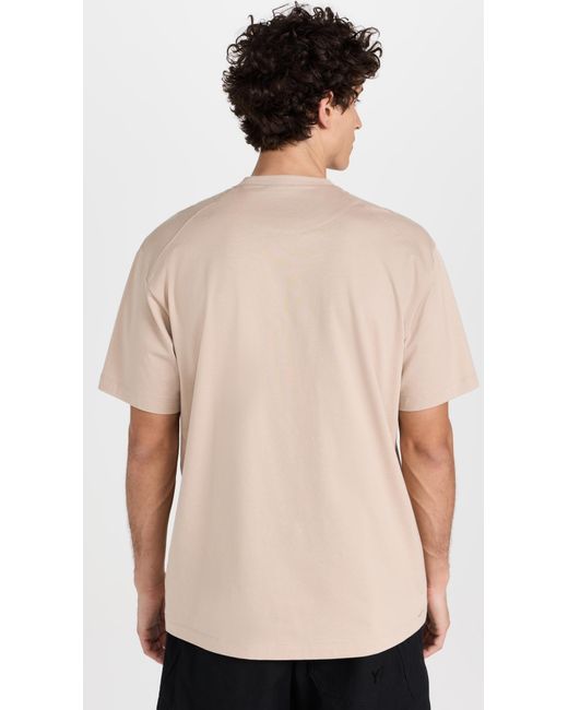 Y-3 Natural Reaxed Hort Eeve Tee Cay Brown . for men