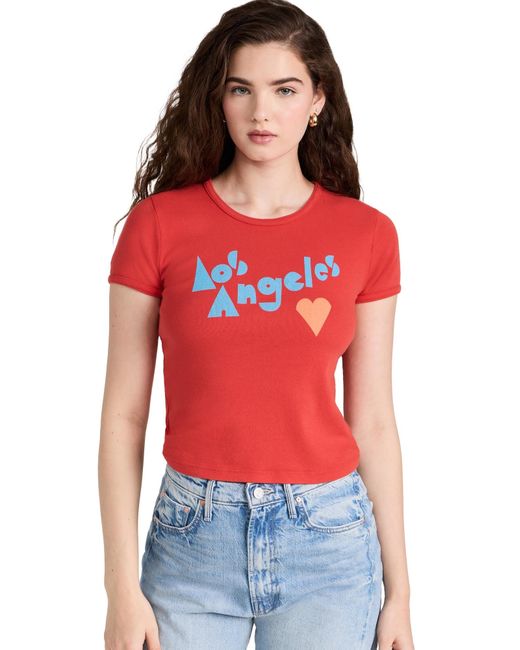 Mother Red Other The Itty Bitty Ringer Tee A Ove