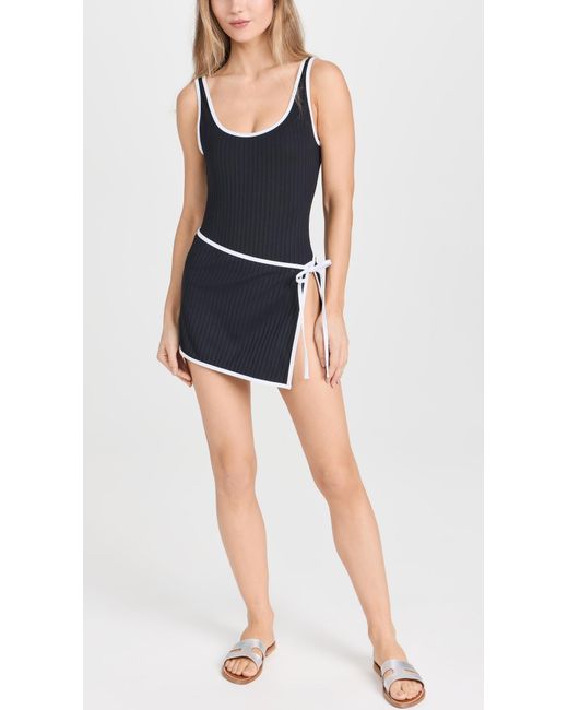 Solid & Striped Black Oid & Triped The Annemarie One Piece Backout