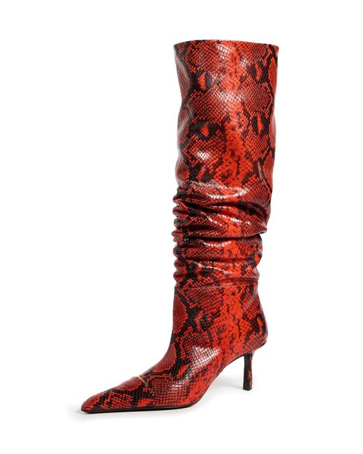 Alexander Wang Red Viola 65 Slouch Boots