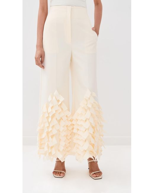 A.W.A.K.E. MODE Natural A. W.A. K.E. Mode Rectangle Fringe Culottes