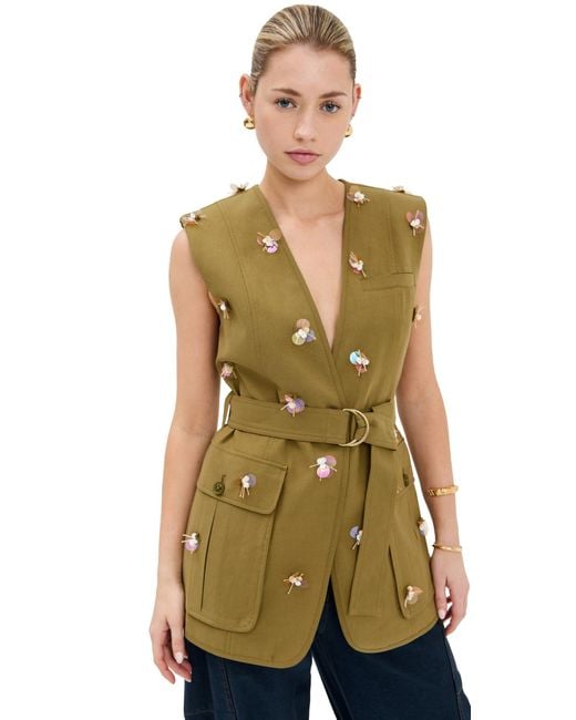 Ulla Johnson Green Twyla Vest