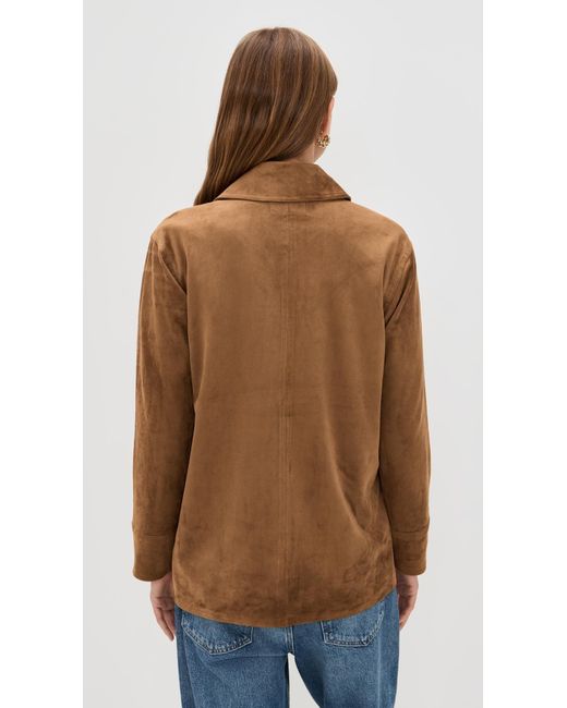 Z Supply Brown Decker Faux Suede Chore Jacket