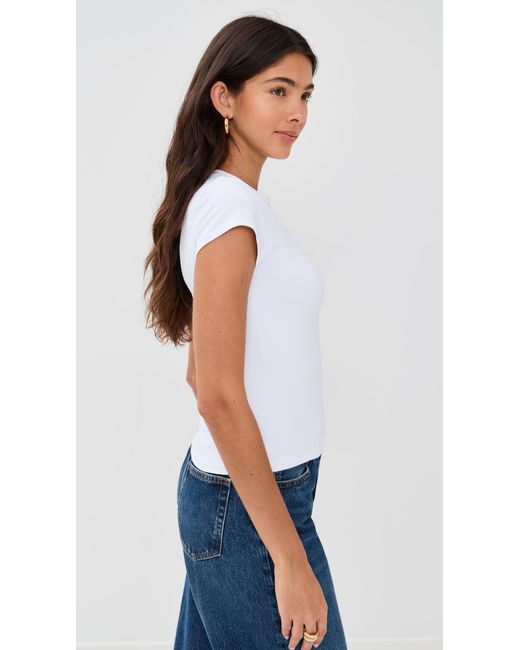 Susana Monaco White Essential Crew Tee