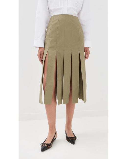 Simone Rocha Green Multi Slit Skirt